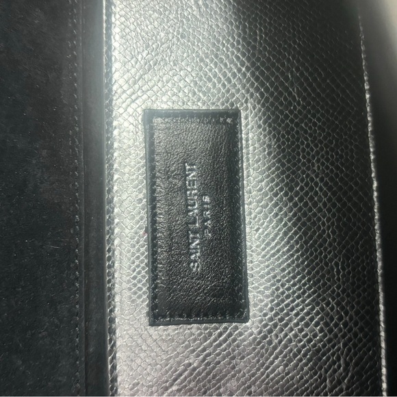 YSL Metallic Silver Flap Clutch - Picture 9 of 9
